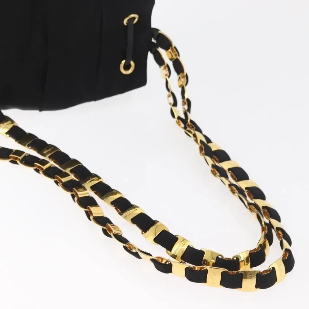 Salvatore Ferragamo Vara Chain Backpack Black